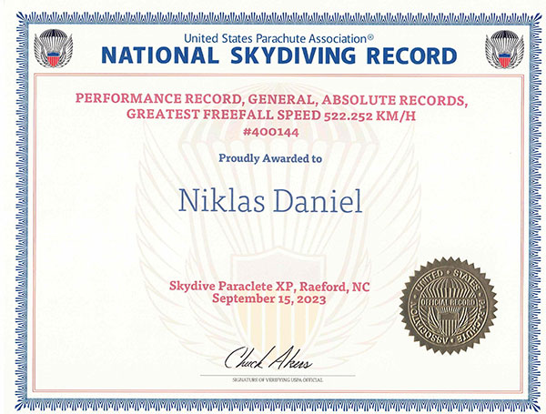 USPA Record 400144