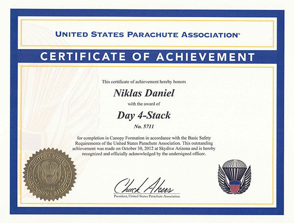 Achievement: Day 4-Stack (2012) to Niklas Daniel